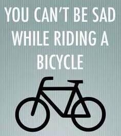 You can't be sand while riding a bicycle