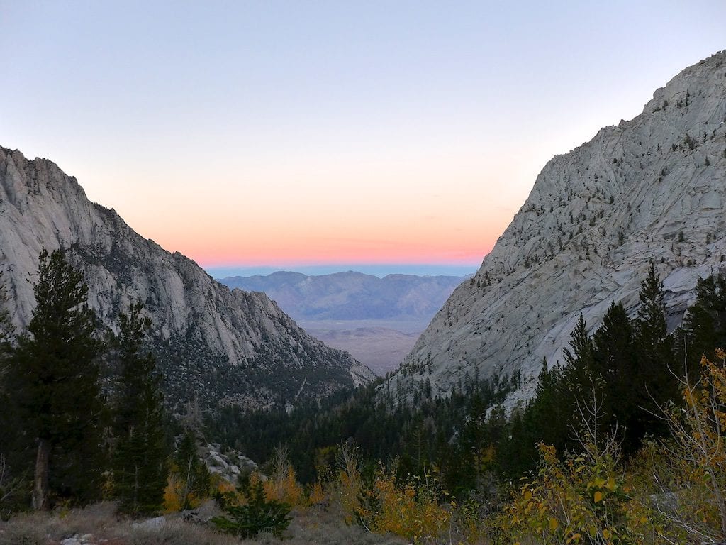 Sunset over Whitney Portal