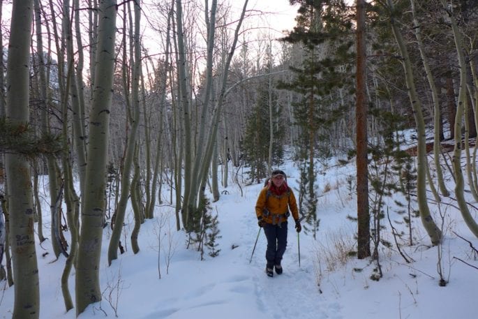 Cold trip back - North Fork Big PIne Creek Trail