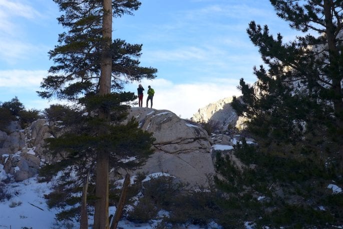 Side trip up a rock - North Fork Big PIne Creek Trail