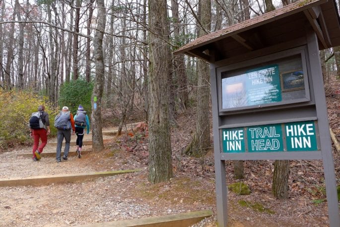 Beginning of trail to the Hike Inn