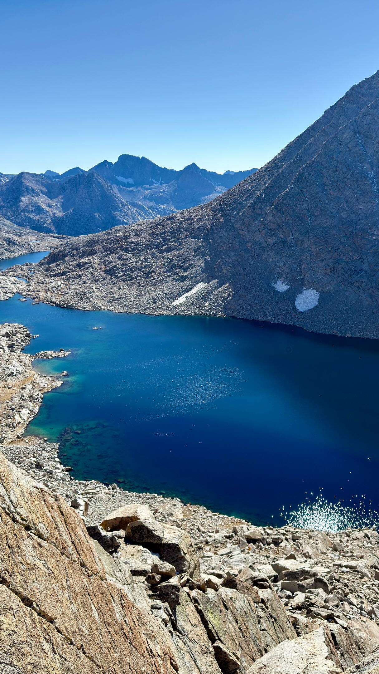 Day 7 on the Eastern Sierra High Route - Piute Pass → Lake 11,540 🧭❄️🧊😳🧗‍♂️⛺️🌅