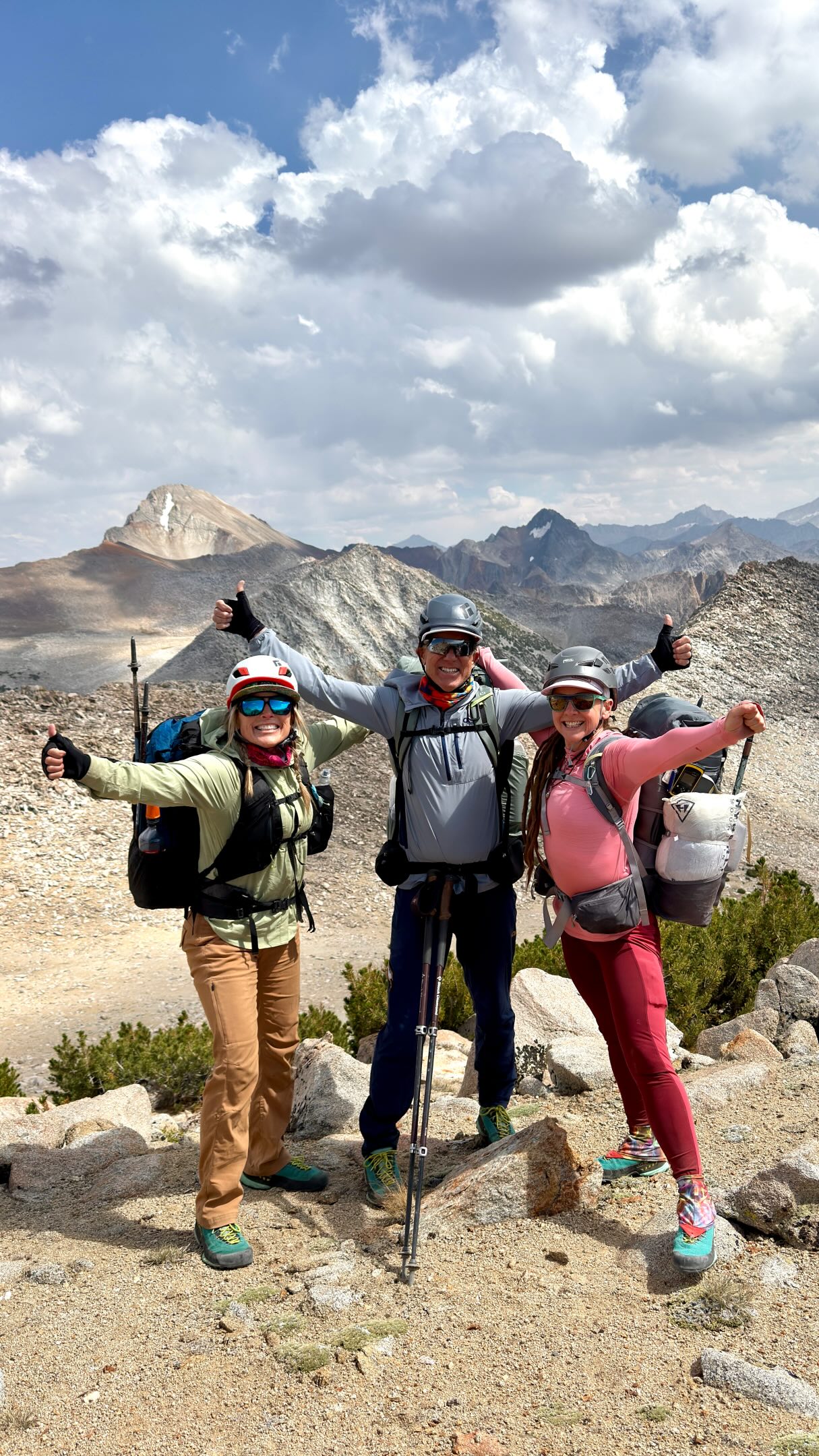 The Eastern Sierra High Route is a new route created by ‪@DanStenziano‬ . It is an off-trail route for very experienced hikers that have done other high routes such as Kings Canyon High Basin Route or Southern Yosemite High Route and feel very comfortable on miles of talus and loose, steep ascents and descents. 

On our first section of this very adventurous route, @dbrosander @milissajayn and I hiked from Duck Pass Trailhead to Pioneer Basin. The views were sweeping, we all laughed a ton, were challenged in every way, and learned a lot. 

Stay tuned for the rest of our journey. 

You can find Dan’s Route Guide & Resources: https://tinyurl.com/ESHRGuide

ROUTE - August 21-24, 2026:
Evening: Duck Pass Trailhead to Duck Lake Pass
Day 1: Pika Pass to Virginia Peak Pass to teal tarn before Bard Pass
Day 2: Bard Pass to top of Red Slate Mountain to tarn below Hopkins Pass
Day 3: Hopkins Pass to Crocker Col to Pioneer Basin

View full video on YouTube:
https://youtu.be/-JuikEsZNDA?is=uuQzZF8K74wbv2yq

#easternsierrahighroute #ESHR #highroute #backpacking